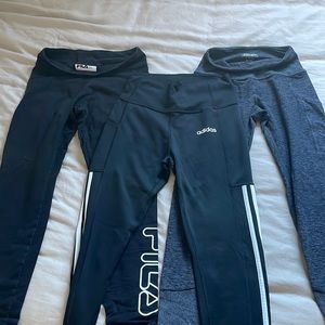 Bundle- 3 leggings SM- adidas, Fila, Kirkland